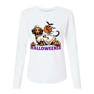 My Weenie Funny Dog Halloweenie Dachshund Weiner Halloween Womens Cotton Relaxed Long Sleeve T-Shirt