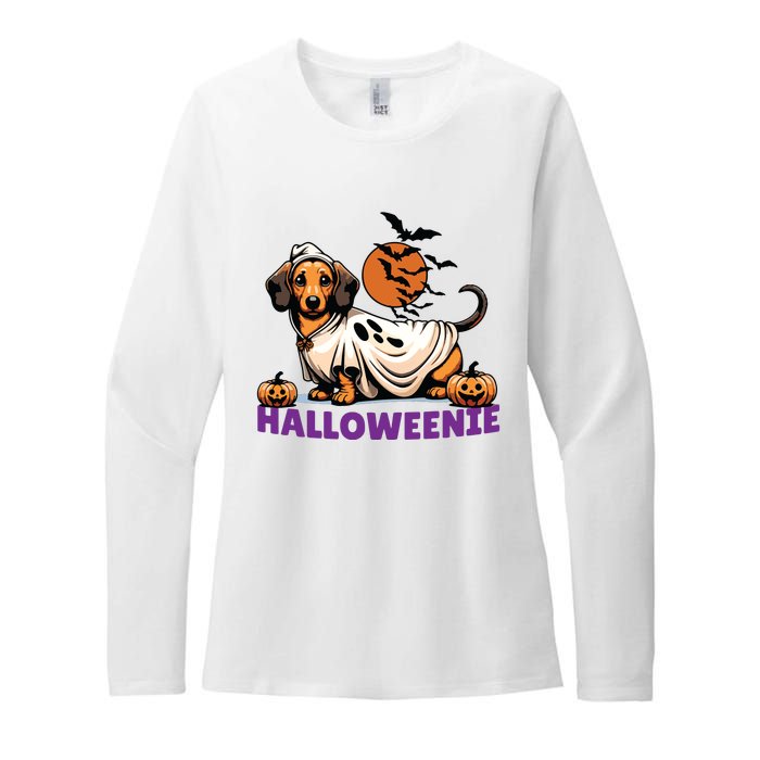 My Weenie Funny Dog Halloweenie Dachshund Weiner Halloween Womens CVC Long Sleeve Shirt