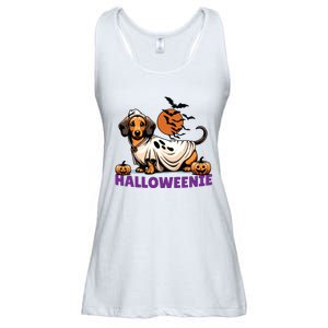 My Weenie Funny Dog Halloweenie Dachshund Weiner Halloween Ladies Essential Flowy Tank