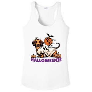 My Weenie Funny Dog Halloweenie Dachshund Weiner Halloween Ladies PosiCharge Competitor Racerback Tank