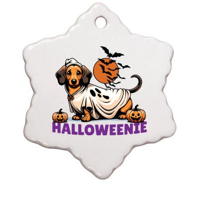 My Weenie Funny Dog Halloweenie Dachshund Weiner Halloween Ceramic Star Ornament