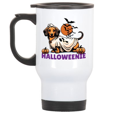 My Weenie Funny Dog Halloweenie Dachshund Weiner Halloween Stainless Steel Travel Mug