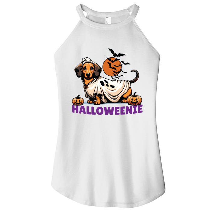 My Weenie Funny Dog Halloweenie Dachshund Weiner Halloween Women's Perfect Tri Rocker Tank