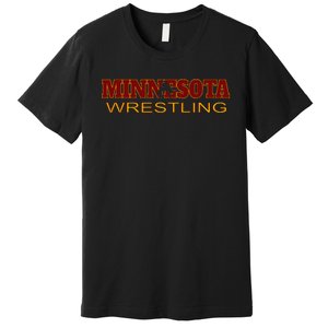 Minnesota Wrestling Freestyle Wrestler Gift State Pride Mn Premium T-Shirt