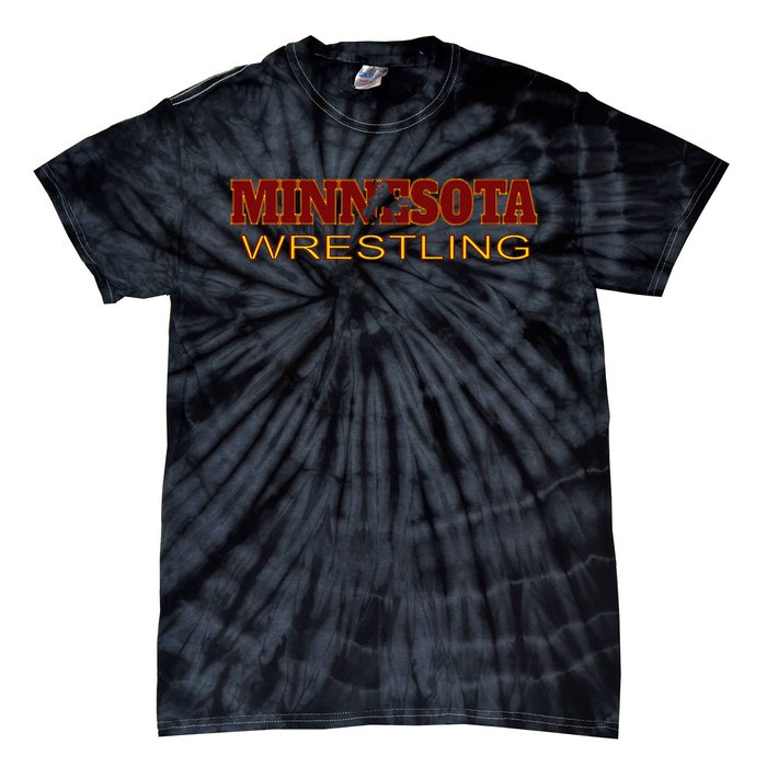 Minnesota Wrestling Freestyle Wrestler Gift State Pride Mn Tie-Dye T-Shirt