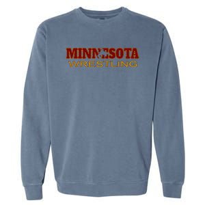 Minnesota Wrestling Freestyle Wrestler Gift State Pride Mn Garment-Dyed Sweatshirt