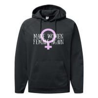 Make Wo Female Again Pro Wo Performance Fleece Hoodie