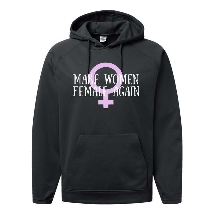 Make Wo Female Again Pro Wo Performance Fleece Hoodie