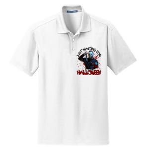 Michael Waiting For Halloween Funny Horror Character Dry Zone Grid Polo