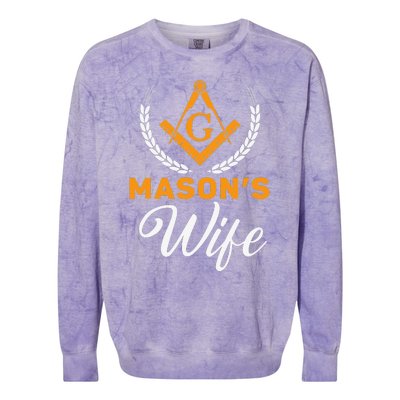 Mason's Wife Freemason Masonic Fraternal Freemasonry Colorblast Crewneck Sweatshirt