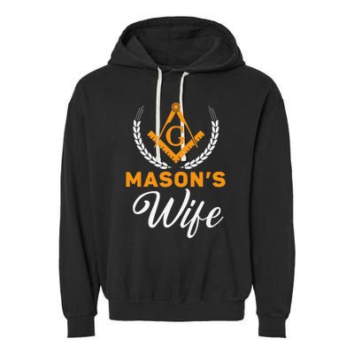 Mason's Wife Freemason Masonic Fraternal Freemasonry Garment-Dyed Fleece Hoodie