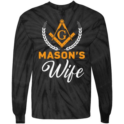 Mason's Wife Freemason Masonic Fraternal Freemasonry Tie-Dye Long Sleeve Shirt