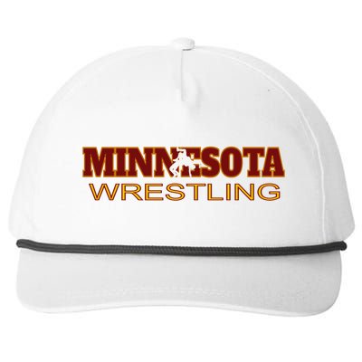 Minnesota Wrestling Freestyle Wrestler Gift State Pride Mn Gift Snapback Five-Panel Rope Hat