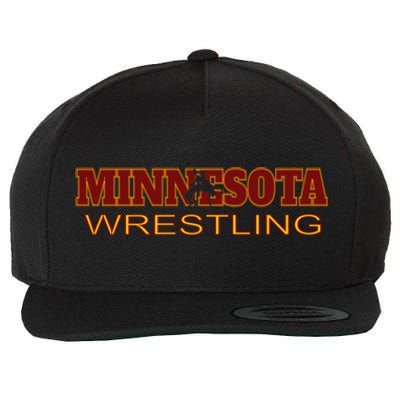 Minnesota Wrestling Freestyle Wrestler Gift State Pride Mn Gift Wool Snapback Cap