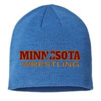 Minnesota Wrestling Freestyle Wrestler Gift State Pride Mn Gift Sustainable Beanie