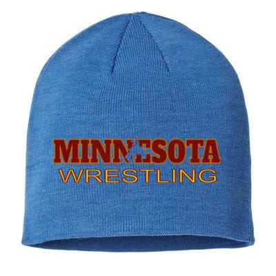 Minnesota Wrestling Freestyle Wrestler Gift State Pride Mn Gift Sustainable Beanie