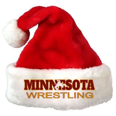 Minnesota Wrestling Freestyle Wrestler Gift State Pride Mn Gift Premium Christmas Santa Hat