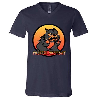 Mortal Wombat Funny Animals For Gamer V-Neck T-Shirt