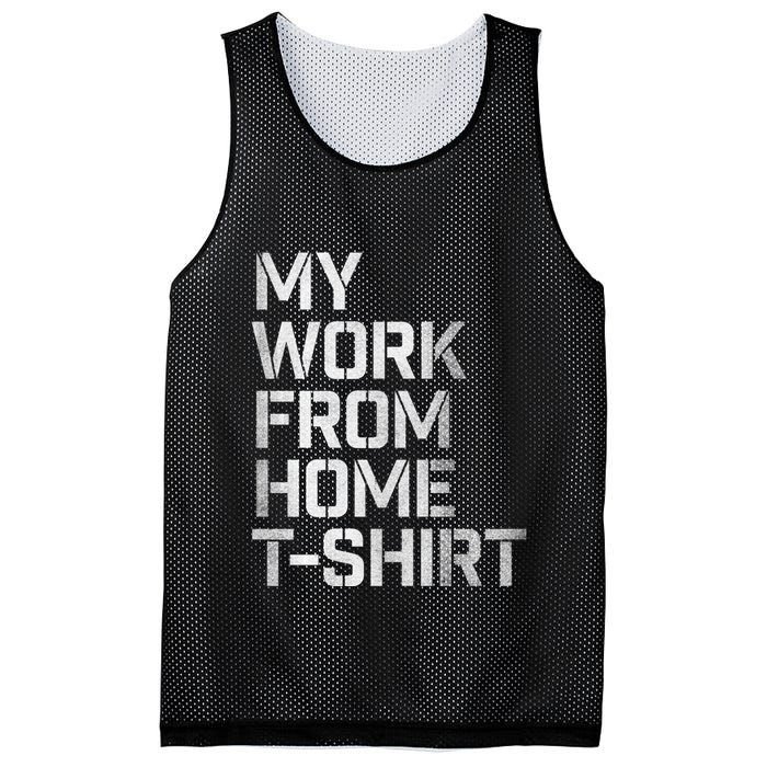 My Work From Home Shirts Mesh Reversible Basketball Jersey Tank