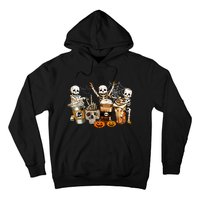 Men Womens Funny Skeleton Horror Coffee Halloween Costumes Gift Hoodie