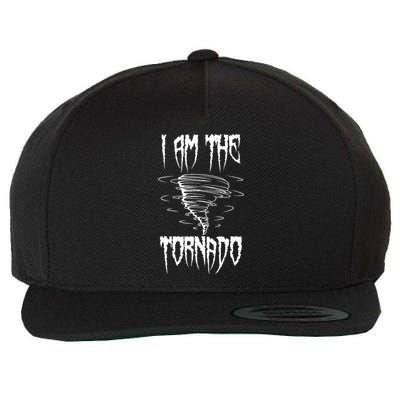 Meteorologist Weather Forecaster Weatherman I Am The Tornado Wool Snapback Cap