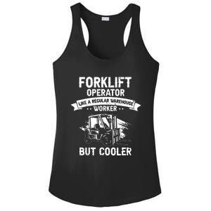 Men Warehouse Forklift Driver And Forklift Driver Designs Ladies PosiCharge Competitor Racerback Tank