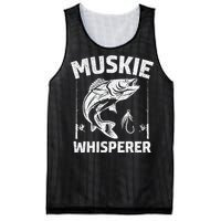 Muskie Whisperer Funny Fishing Gift Idea Mesh Reversible Basketball Jersey Tank