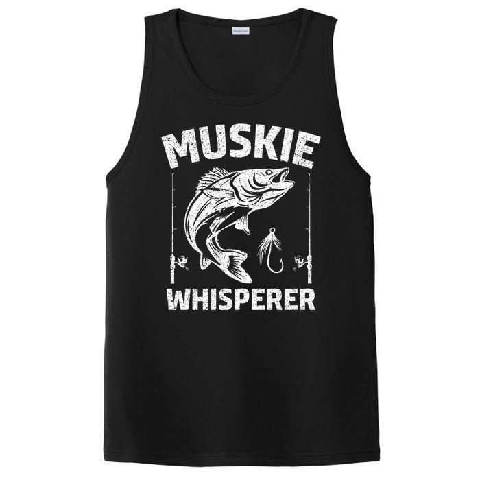 Muskie Whisperer Funny Fishing Gift Idea PosiCharge Competitor Tank