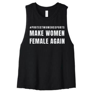 Make Women Female Again Women's Racerback Cropped Tank