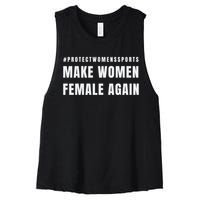 Make Women Female Again Women's Racerback Cropped Tank