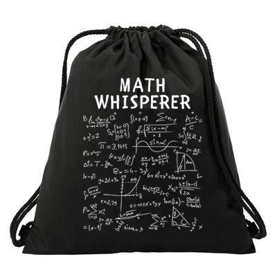 Math Whisperer Funny Pi Day Math Lovers Costume Math Teacher Calculus Algebra Drawstring Bag