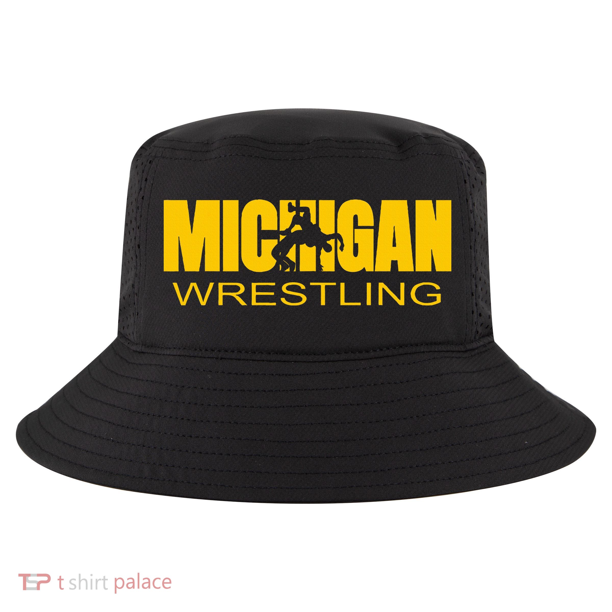 Michigan Wrestling Freestyle Wrestler Mi The Wolverine State Cool Comfort Performance Bucket Hat