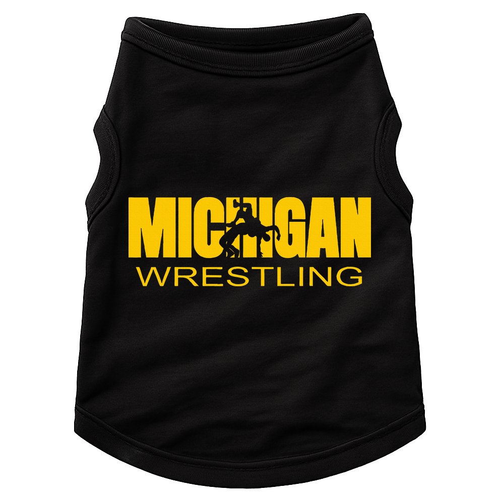Michigan Wrestling Freestyle Wrestler Mi The Wolverine State Doggie Tank