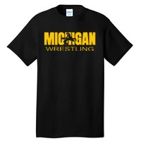 Michigan Wrestling Freestyle Wrestler Mi The Wolverine State Tall T-Shirt