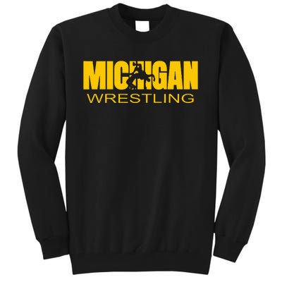 Michigan Wrestling Freestyle Wrestler Mi The Wolverine State Tall Sweatshirt