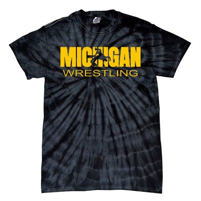 Michigan Wrestling Freestyle Wrestler Mi The Wolverine State Tie-Dye T-Shirt