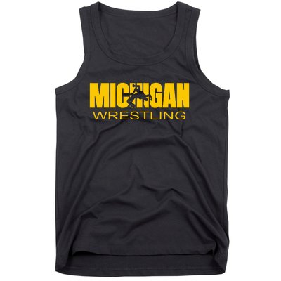 Michigan Wrestling Freestyle Wrestler Mi The Wolverine State Tank Top