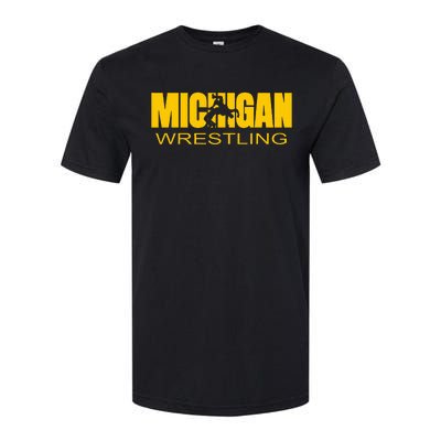 Michigan Wrestling Freestyle Wrestler Mi The Wolverine State Softstyle® CVC T-Shirt