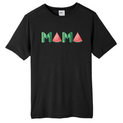 Mama Watermelon Funny Summer Fruit Gift - Great Mother's Day Tall Fusion ChromaSoft Performance T-Shirt