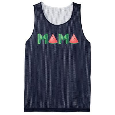 Mama Watermelon Funny Summer Fruit Gift - Great Mother's Day Mesh Reversible Basketball Jersey Tank