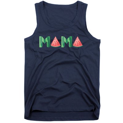 Mama Watermelon Funny Summer Fruit Gift - Great Mother's Day Tank Top