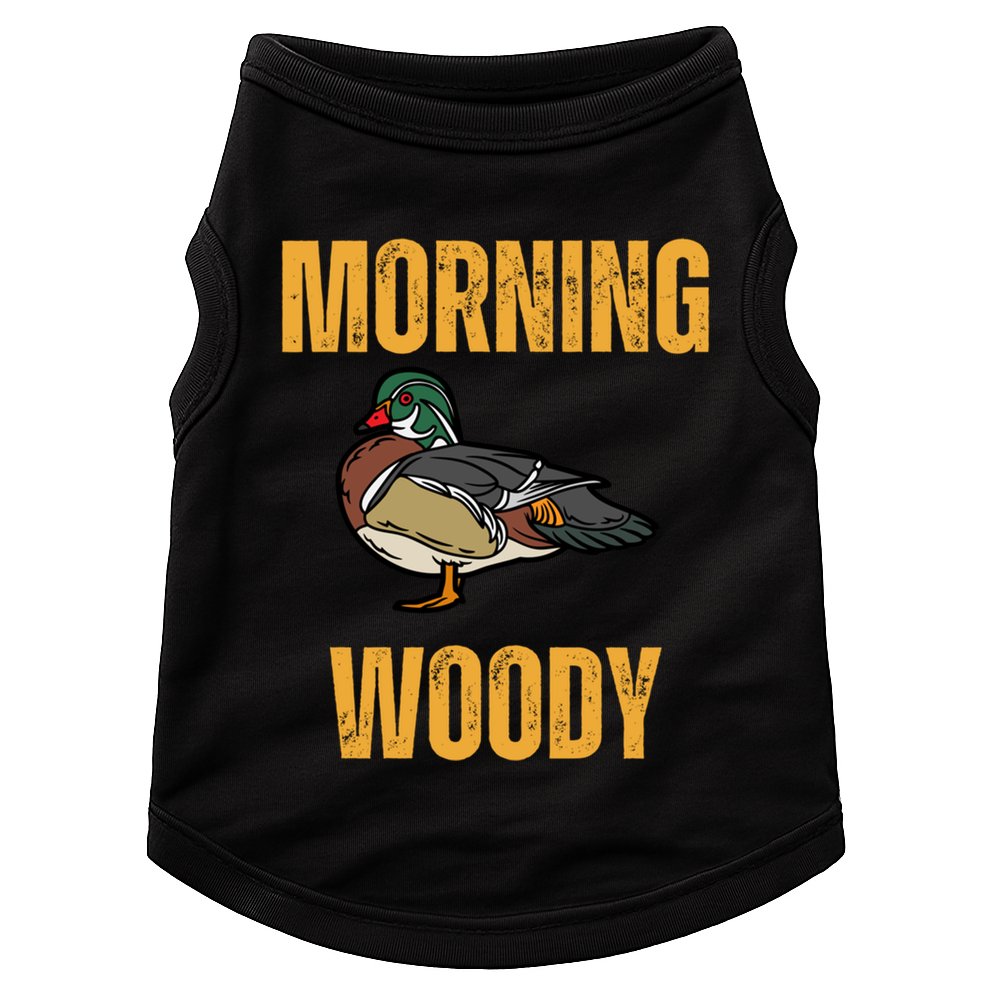 Morning Woody Funny Duck Hunting Gift Doggie Tank