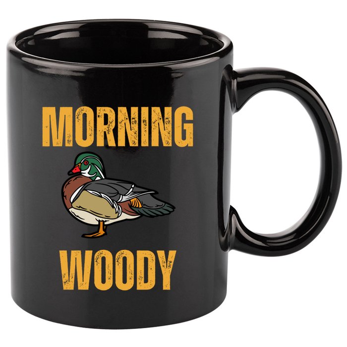 Morning Woody Funny Duck Hunting Gift 11oz C Handle Ceramic Mug
