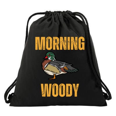 Morning Woody Funny Duck Hunting Gift Drawstring Bag