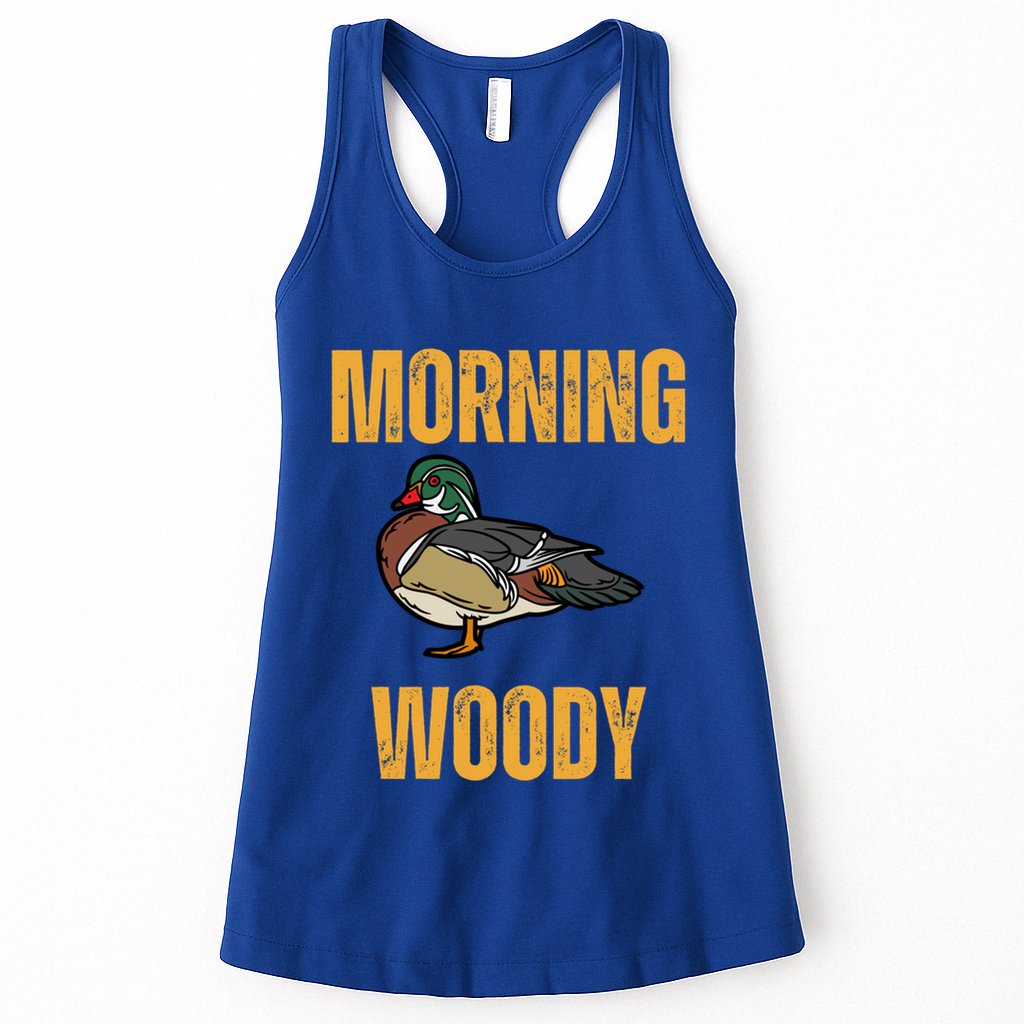 Morning Woody Funny Duck Hunting Gift Womens Tank Top