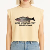 Meat Without Feet 718 893 0066 Garment-Dyed Women's Muscle Tee