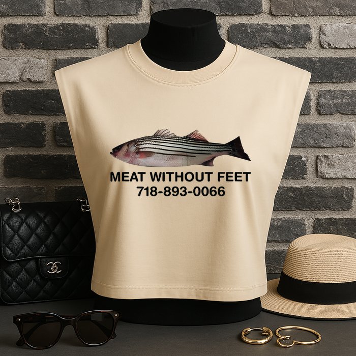 Meat Without Feet 718 893 0066 Garment-Dyed Women's Muscle Tee