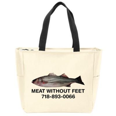 Meat Without Feet 718 893 0066 Zip Tote Bag