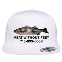 Meat Without Feet 718 893 0066 Flat Bill Trucker Hat