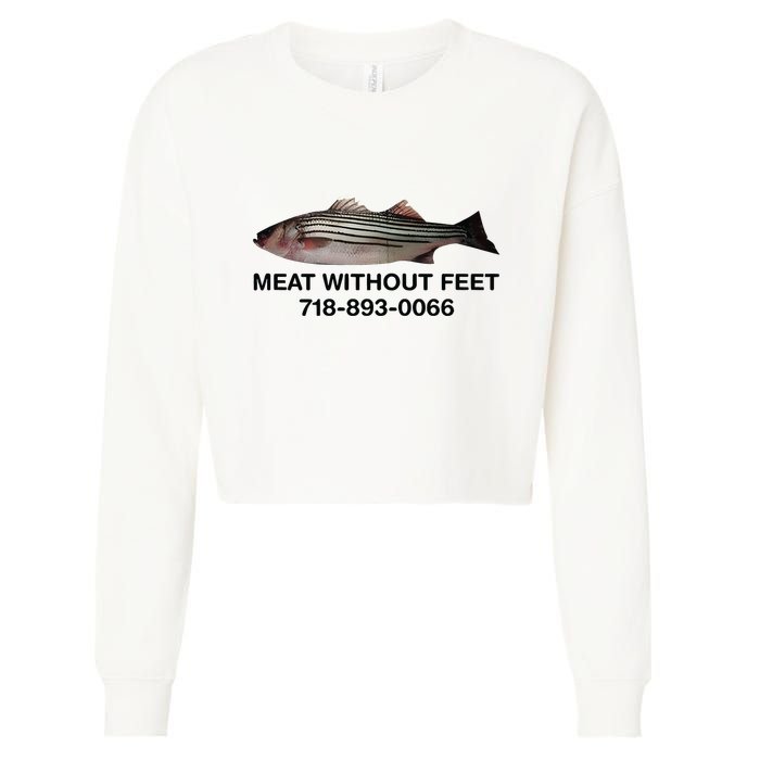Meat Without Feet 718 893 0066 Cropped Pullover Crew